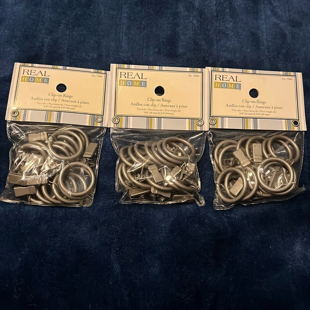 Real Home clip on rings